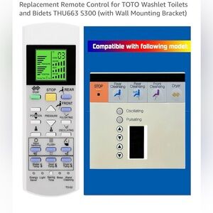 Replacement Remote Control for TOTO Washlet